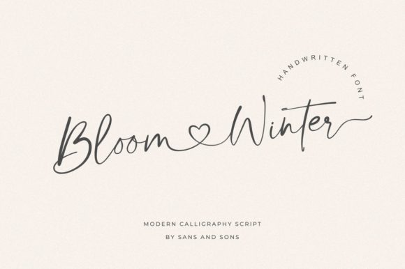 Bloom Winter Font for Web Design