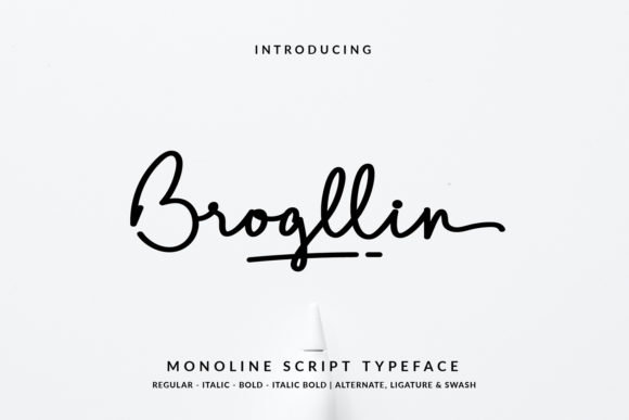 Brogllin: A Delicate Script Font