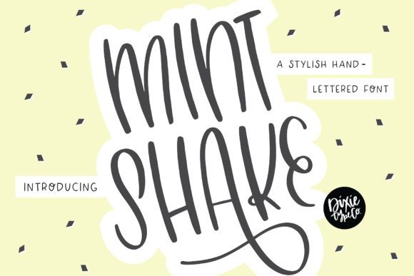 Mint Shake Font for Creative Design