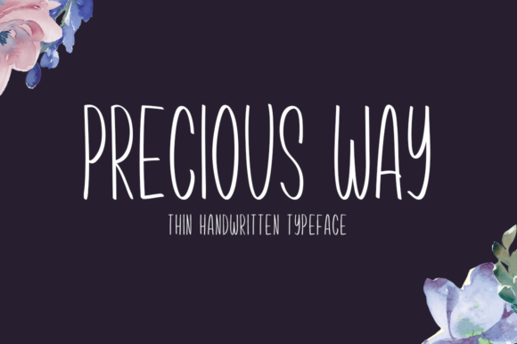Precious Way Font: Elegant Handwritten Style