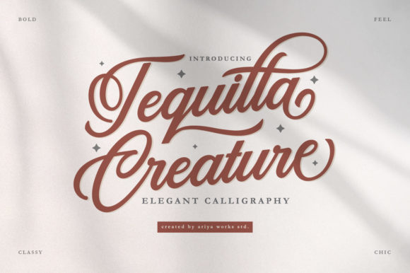 Tequilla Creature: A Refined Script Font