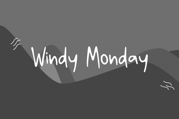 Windy Monday: A Handwritten Font for Creative Expression
